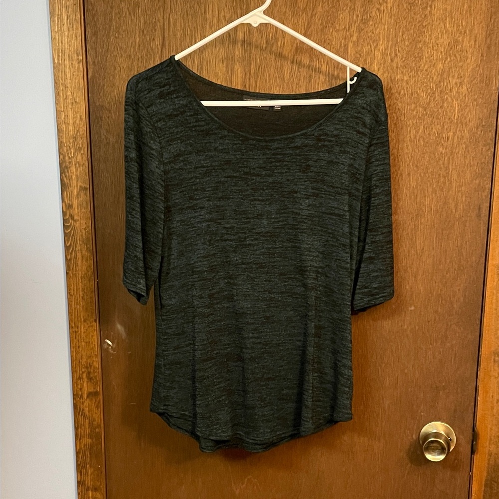 Women's Green/Black Heather Top